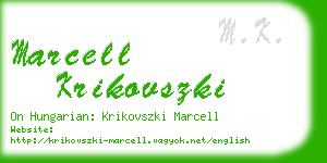 marcell krikovszki business card